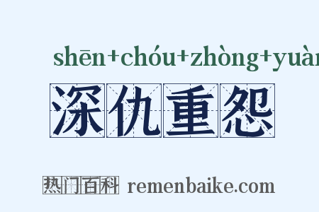 深仇重怨是什么意思的图片